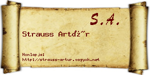 Strauss Artúr névjegykártya